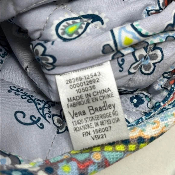 VERA BRADLEY CITRUS PAISLEY PATTERN OVEN MITT AND POT HOLDER NWOT QUILTED - Picture 5 of 12